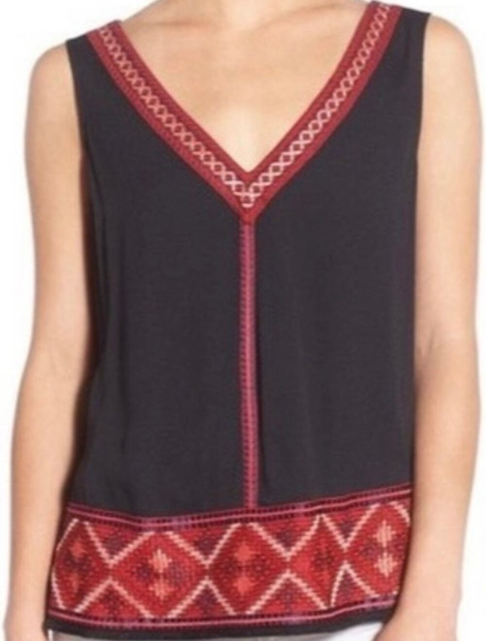 Ella Moss Hani Tank Top Cross Stitch Embroidery